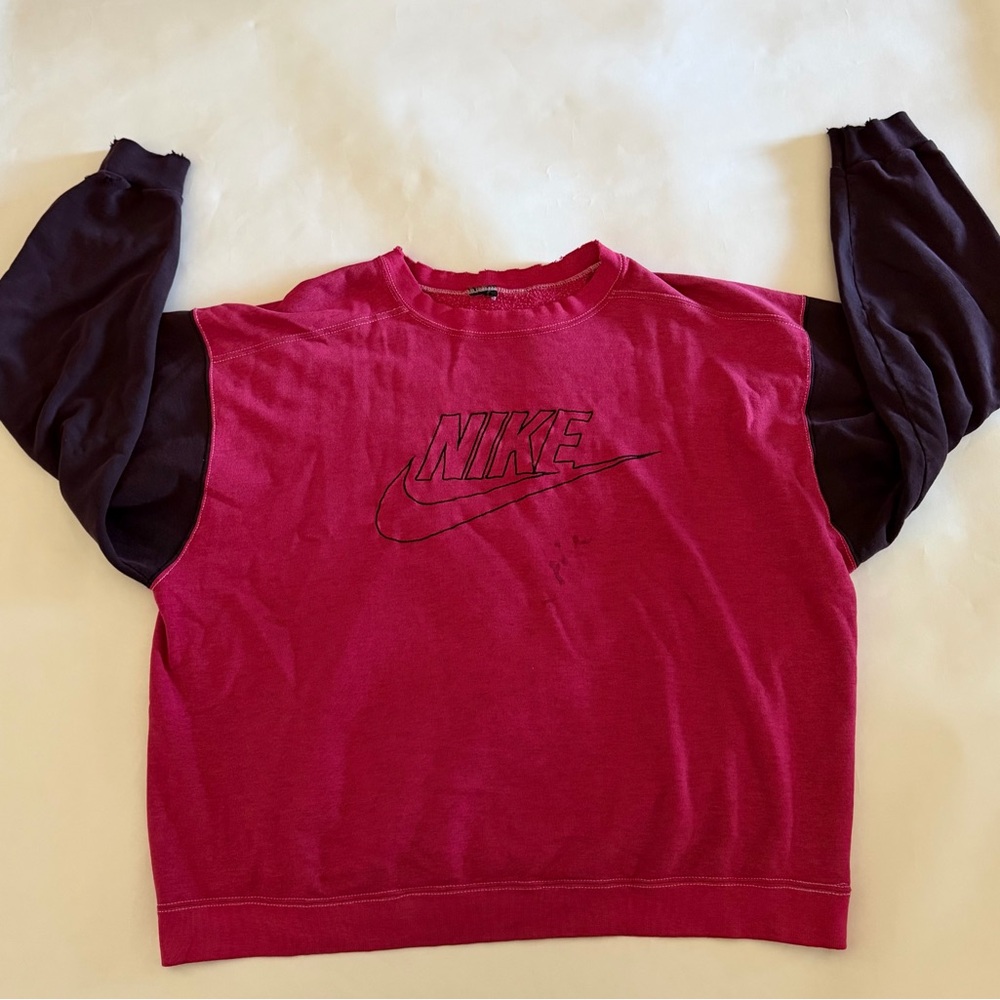 90s Nike Retro Red Crewneck Vintage Sweatshirt Size L